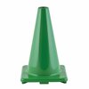 Champion Sports Hi-Visibility Flexible Vinyl Cone, Weighted, 12in., Green, 3PK C12GN